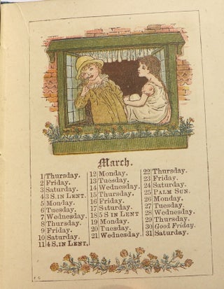 A Complete Run of Greenaway's Almanacks from 1883 to 1897: Almanack for 1883; Almanack for 1884; Almanack for 1885; Almanack for 1886; Almanack for 1887; Almanack for 1888; Almanack for 1889; Almanack for 1890; Almanack for 1891; Almanack for 1892; Almanack for 1893; Almanack for 1894; Almanack for 1895; Almanack and Diary for 1897