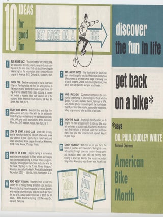 Item #000015405 Discover the Fun in Life / Get Back on a Bike* / *says Dr. Paul Dudley White...