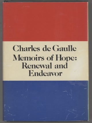 Item #000015506 Memoirs of Hope: Renewal and Endeavor. Charles de Gaulle
