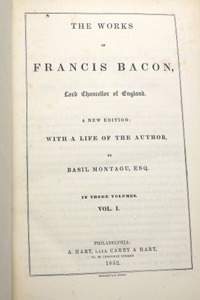 The Works of Sir Francis Bacon, Lord Chancellor of England
