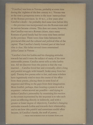 The Poems of Catullus; A Bilingual Edition translated by James Michie