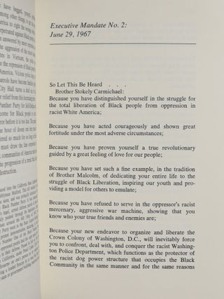 To Die for the People; The Writings of Huey P. Newton