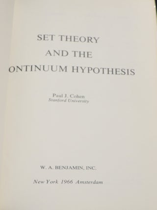 Set Theory and the Continuum Hypothesis