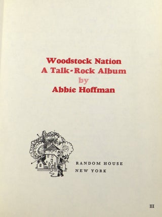 Woodstock Nation A Talk-Rock Album