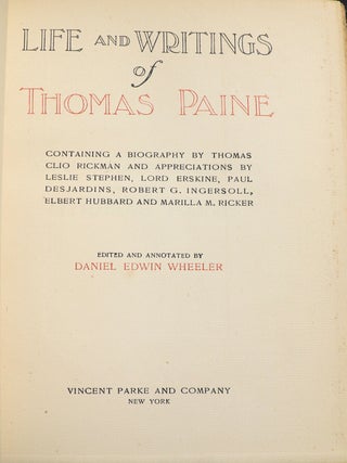 Life and Writings of Thomas Paine