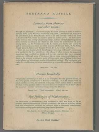 Logic and Knowledge; Essays 1901-1950