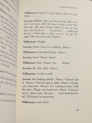 Glengarry Glen Ross; A Play