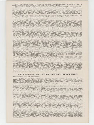 Wisconsin Fishing Regulations 1959
