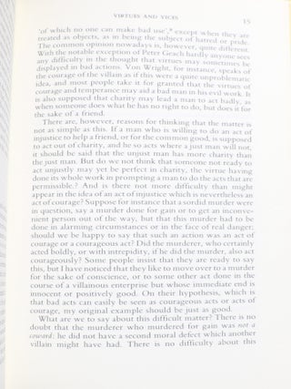 Virtues and Vices and Other Essays in Moral Philosophy