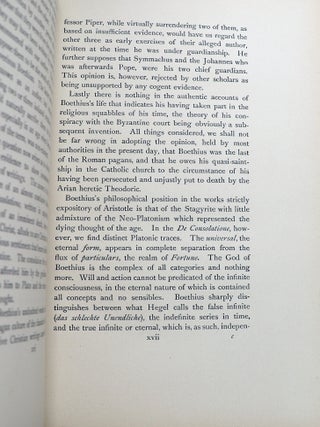 Boethius' Consolation of Philosophy Translated from the Latin by George Colville 1556