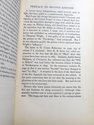 The Letters of William James Edited by His Son Henry James