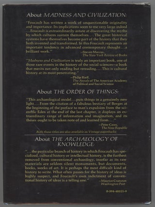 The Birth of the Clinic; An Archaeology of Medical Perception