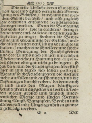 Von W&uuml;rckungen Derer Artzneyen In dem Menschlichen Leibe: Zeigende Die wahre Ursach von deren unterschiedlichen W&uuml;rckungen. Wie auch Ein Entwurff von einer Neuen Pharmacie, Nach der heutigen Arth Artzneyen zu verschreiben ... [= On the Effects of Medicines in the Human Body: Demonstrating the true cause of their varied effects. As well as an outline of a new pharmacy, based on the modern method of prescribing medicines ... ]
