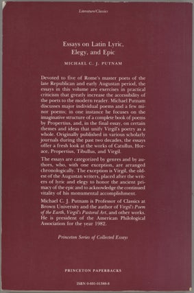 Essays on Latin Lyric, Elegy, and Epic