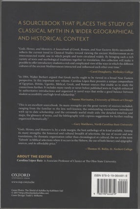 Gods, Heroes, and Monsters; A Sourcebook of Greek, Roman, and Near Eastern Myths in Translation