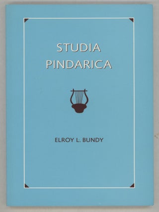 Item #000017374 Studia Pindarica. Elroy L. Bundy