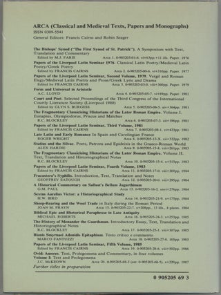 Ovid: Amores; Text, Prolegomena and Commentary in Four Volumes; Volume I: Text and Prolegomena; Volume II: A Commentary on Book One