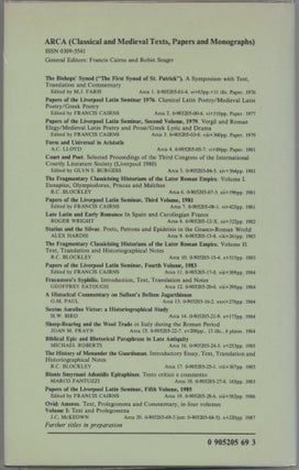 Ovid: Amores; Text, Prolegomena and Commentary in Four Volumes; Volume I: Text and Prolegomena; Volume II: A Commentary on Book One