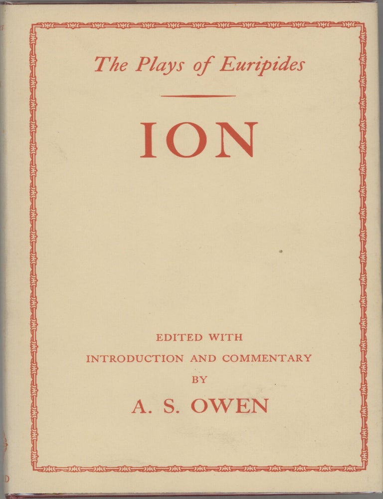 Item #000017460 The Plays of Euripides: Ion. Euripides, A. S. Ed. Owen.