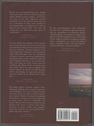 Frontiers of Justice; Disability, Nationality, Species Membership