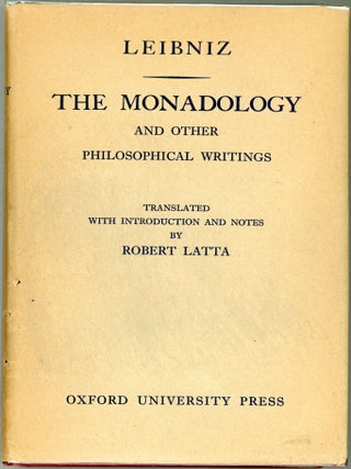 Item #000017674 The Monadology and Other Philosophical Writings. Gottfried Leibniz