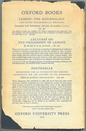 Leibniz in France: From Arnauld to Voltaire; A Study in French Reactions to Leibnizianism, 1670-1760