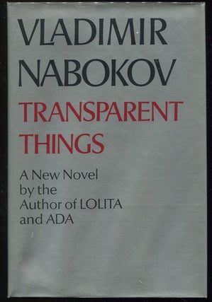 Item #00003412 Transparent Things. Vladimir Nabokov
