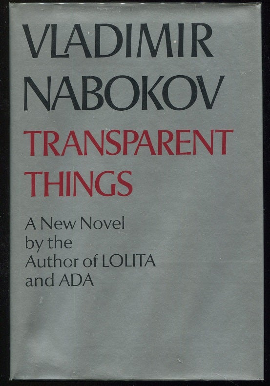 Item #00003412 Transparent Things. Vladimir Nabokov.