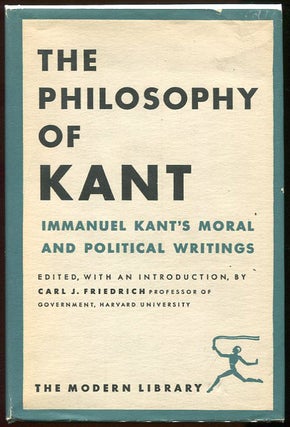 Item #00004133 The Philosophy of Kant. Immanuel Kant