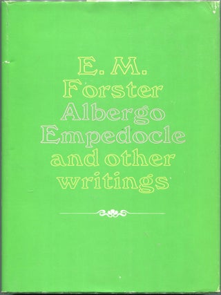 Item #00005609 Albergo Empedocle and Other Writings. E. M. Forster