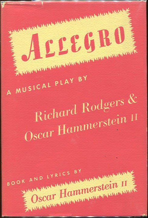 Item #00007560 Allegro; A Musical Play. Richard Rodgers, Oscar Hammerstein II.