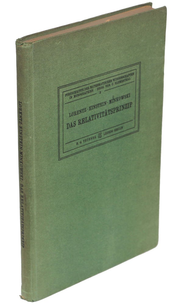 Item #00007571 Das Relativitatsprinzip; Eine Sammlung Von Abhandlungen. H. A. Lorentz, A. Einstein, H. Minkowski.
