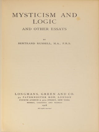 Mysticism and Logic and Other Essays