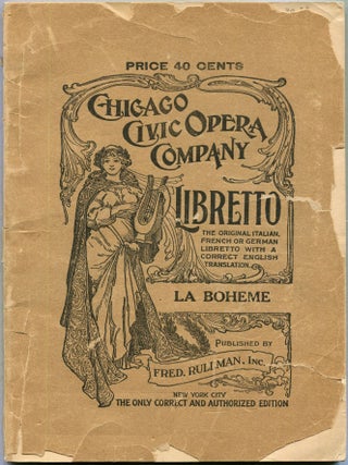 Item #00008589 La Boheme; Four Acts. G. Giacosa, L. Illica
