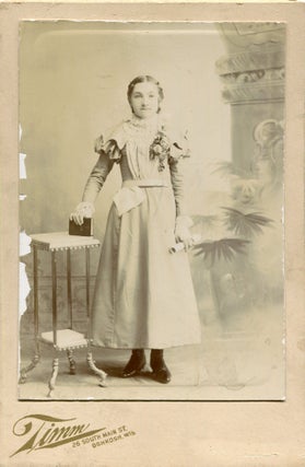 Item #00008604 Photograph of a Girl Holding a Hymnal. Timm, G W