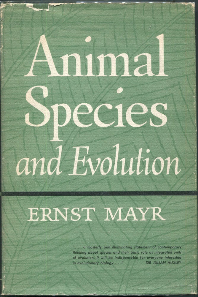 Item #00008632 Animal Species and Evolution. Ernst Mayr.
