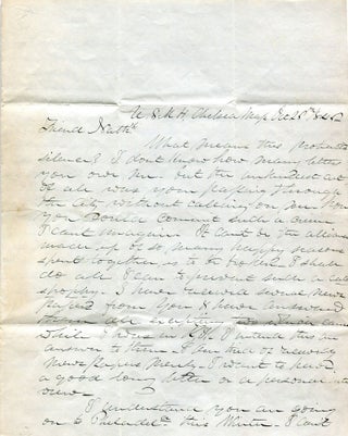 Item #00008739 U.S. Marine Hospital Physician's Letter to a Friend. Dr. James Fanning Noyes