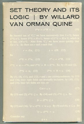 Item #00009212 Set Theory and Its Logic. Willard Van Orman Quine
