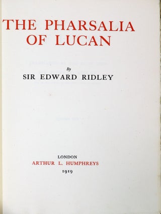 The Pharsalia of Lucan