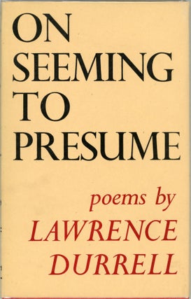 Item #00009700 On Seeming to Presume. Lawrence Durrell