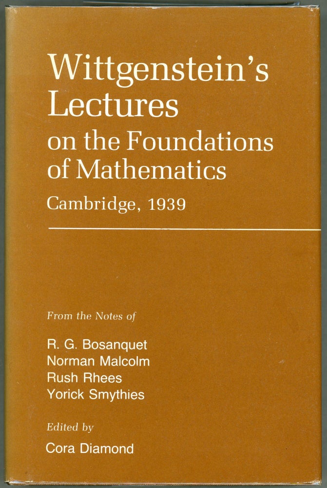 Item #00009740 Wittgenstein's Lectures on the Foundations of Mathematics Cambridge, 1939. Ludwig Wittgenstein.