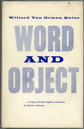 Item #00009799 Word and Object. Willard Van Orman Quine