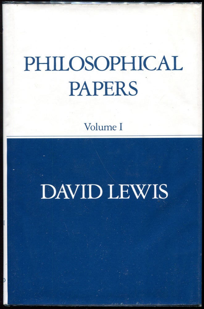Item #00009899 Philosophical Papers: Volume I. David K. Lewis.